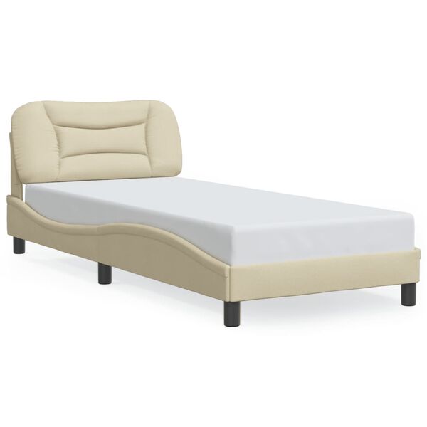 vidaXL Bed Frame Cream