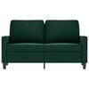 vidaXL 2-seater Sofa Dark green Velvet (100% polyester), metal, textilene