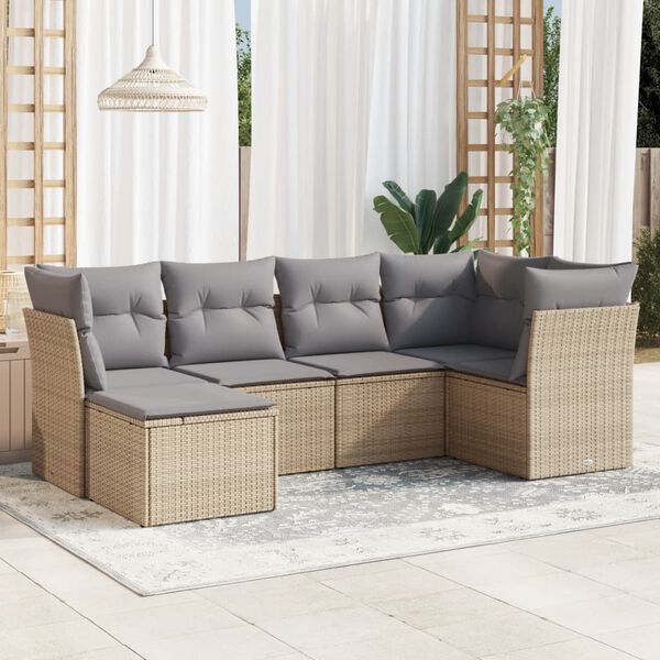 vidaXL Garden Sofa Set Beige, Light Gray