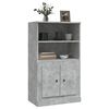 vidaXL Highboard Concrete grey Engineered wood Large Doors Highboard