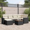 vidaXL Garden Sofa Set Black, Cream White