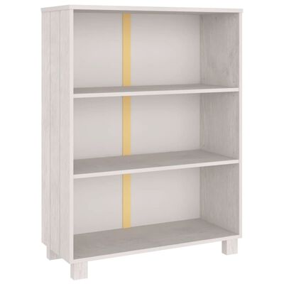 vidaXL Book Cabinet HAMAR White 33.5"x13.8"x44.1" Solid Wood Pine