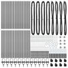 vidaXL Fence Post 52 pcs Grey 1.26 x 1.26 x 23.62 in