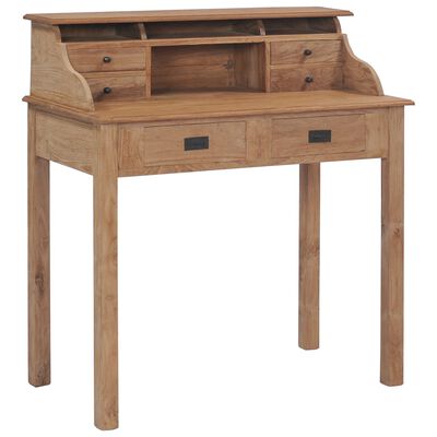 vidaXL Desk 35.4"x19.7"x39.4" Solid Wood Teak