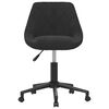 vidaXL Dining Chair Black Velvet (100% polyester), steel Standard