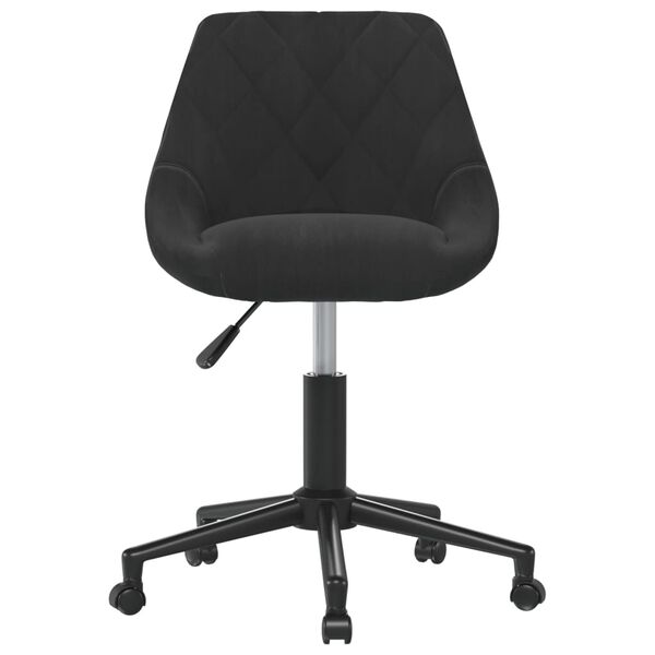 vidaXL Dining Chair Black Velvet (100% polyester), steel Standard