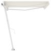 vidaXL Retractable Awning Cream