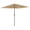 vidaXL Garden Parasol Brown Polyester, Powder-Coated Steel 97.6 in