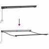 vidaXL Retractable Awning Black 118.11 x 98.43 in Polyester and Metal