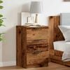 vidaXL Bedside Cabinet Set of 2 Old wood Engineered wood, metal Medium