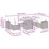 vidaXL 9 Piece Patio Sofa Set with Cushions Gray Poly Rattan Acacia