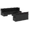vidaXL Garden Sofa Set Black Poly Rattan Large Modular Garden Sofa Set