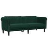 vidaXL Sofa Dark Green Velvet (100% polyester), plywood, solid wood
