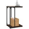 vidaXL Side Table Brown Oak Engineered wood, steel Standard Side Table