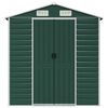 vidaXL Garden Shed Green Galvanized Steel Large Garden Shed