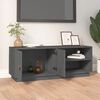 vidaXL TV Cabinet Grey Solid Pine Wood Medium TV Cabinet Rectangular