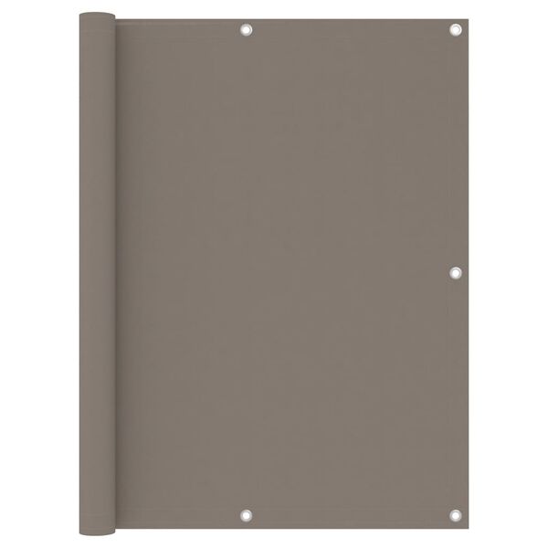 vidaXL Balcony Screen Taupe 47.2x157.5" Oxford Fabric