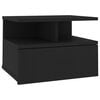 vidaXL Floating Nightstand Black Engineered wood 15.7x12.2x10.6 in