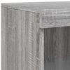 vidaXL Side Cabinet Grey Sonoma Engineered Wood, Glass Medium