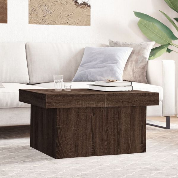 vidaXL Coffee Table Brown Oak Engineered Wood 39.4 in x 21.7 in x 15.7 in