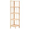 vidaXL Corner Shelf Beige Solid cedar wood 10.6 x 10.6 x 43.3 in