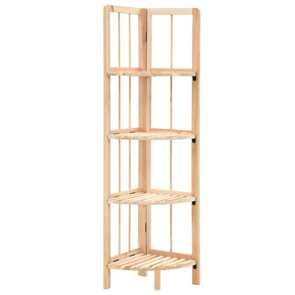 vidaXL Corner Shelf Beige Solid cedar wood 10.6 x 10.6 x 43.3 in