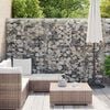 vidaXL Gabion Wall with Covers Galvanized Steel 354.3"x11.8"x78.7"