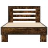 vidaXL Bed Frame Smoked Oak Engineered Wood Small Single Durable