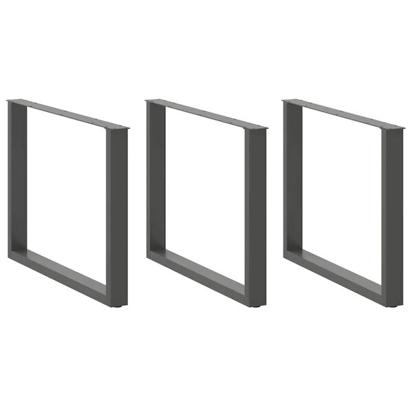 vidaXL Coffee Table Leg Set of 2 Anthracite Powder-Coated Steel Medium