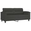 vidaXL 3 Piece Sofa Set with Pillows Dark Gray Microfiber Fabric