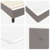 vidaXL Box Spring Bed with Mattress Taupe 70.9" x 78.7" fabric