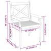 vidaXL Garden Dining Set Natural wood Solid acacia wood Standard Durable