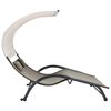 vidaXL Sun Lounger Taupe Textilene, steel Double Double Sun Lounger