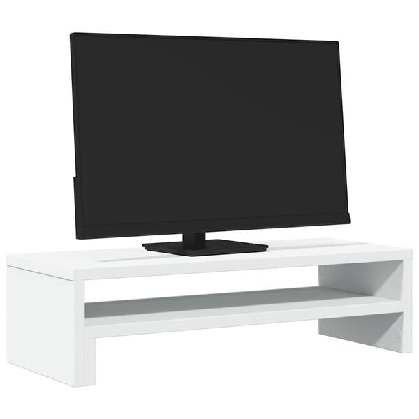 vidaXL Monitor Stand White 21.3x8.7x5.9" Engineered Wood