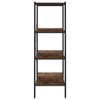 vidaXL Shelving Unit Black and natural wood Engineered wood, Steel Medium