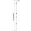 vidaXL Fence Posts Manual 13 pcs Gray Ø32mm 210 cm Galvanized steel