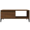 vidaXL Coffee Table Brown Oak Engineered Wood, Metal Medium Storage