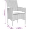 vidaXL Garden Dining Set with Cushion 5 pcs Grey Poly Rattan