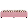 vidaXL Bed Frame Pink Velvet (100% polyester), Plywood, Engineered wood