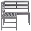 vidaXL Corner Bench Gray Solid acacia wood with a gray wash finish Medium