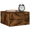 vidaXL Wall-mounted Bedside Cabinet Set of 2 Smoked oak Engineered wood