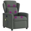 vidaXL Massage Recliner Chair Dark Grey Fabric