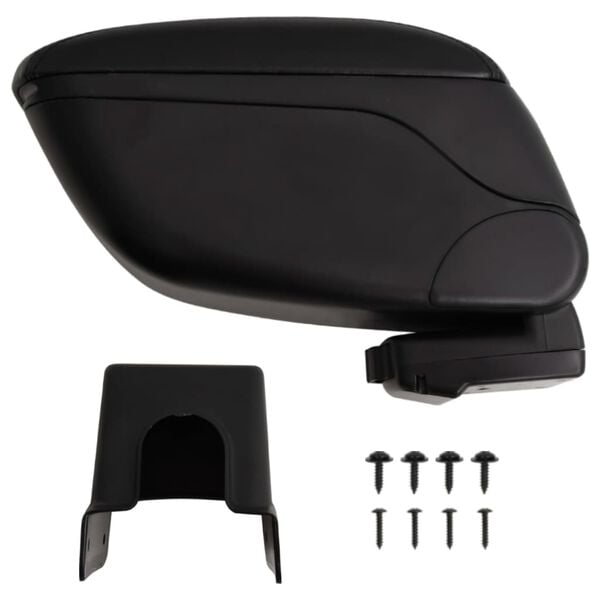 vidaXL Car Armrest Black 5.1"x12.2"x(12.2"-17.3") ABS