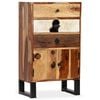 vidaXL Sideboard Acacia with cowhide detail Solid Acacia wood