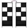 vidaXL Bookcase Black Engineered wood, powder-coated steel