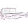 vidaXL Garden Sofa Natural Pine Solid Pine Wood 3-Seater Modular