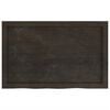 vidaXL Bathroom Countertop Dark Brown 31.5 x 19.7 x (0.8-2.4) " Treated Solid Wood