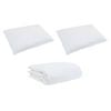 vidaXL Duvet Set with Pillow 3 pcs White Down Feather