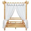 vidaXL Canopy Bed without Mattress 55.1"x78.7" Bamboo