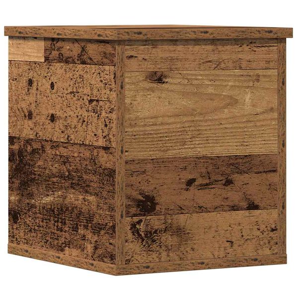 vidaXL Storage Box Old Wood 11.81 x 13.78 x 13.78 in Engineered Wood